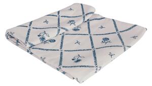 Bavlnený obrus na stôl Lovisa Blue / White 140 × 50 cm