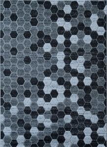BE Koberec Lagos 1675 DARK GREY – sivý čierny obdĺžnikový Rozmer: 80x150 cm