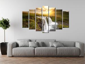Obraz na plátne Islandská krajina - 7 dielny Rozmery: 210 x 150 cm
