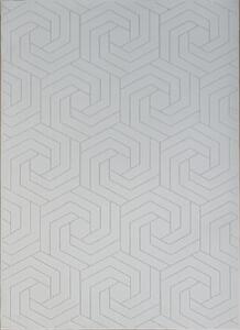 BE Koberec Kolekcia Zen Garden 2401 WHITE – biely obdĺžnikový Rozmer: 60x100 cm