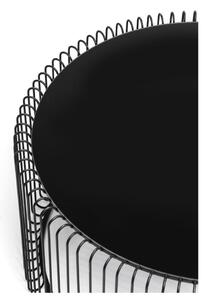 Sada 2 čiernych odkladacích stolíkov Kare Design Wire Big