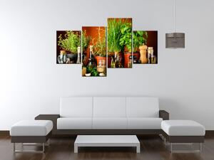 Obraz na plátne Zeleninové prísady - 4 dielny Rozmery: 120 x 70 cm