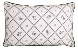 Bavlnený poťah na vankúš Lovisa Green / White 60 × 40 cm
