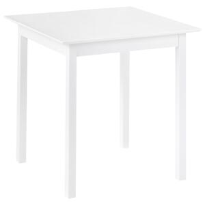 Jedálenský stôl biely borovicové drevo 75 x 75 cm minimalistický škandinávsky štýl kuchyňa jedáleň