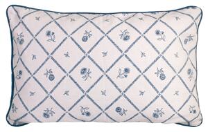 Bavlnený poťah na vankúš Lovisa Blue / white 60 × 40 cm