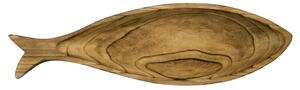 Drevená tácka Fish Dark Natural 75 cm