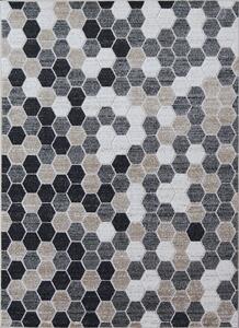 BE Koberec Lagos 1675 BEIGE – béžový sivý čierny obdĺžnikový Rozmer: 80x150 cm
