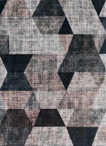 BE Koberec Porte 2032 GREY – sivý hendý čierny obdĺžnikový Rozmer: 50x80 cm