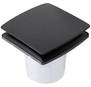 CERANO - Kúpeľňový axiálny hranatý ventilátor - 12W, potrubie 100mm - čierna matná