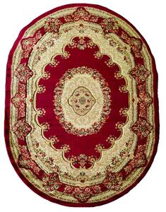 BE Koberec Adora 5547 RED – červený oválny Rozmer: 200x290 cm