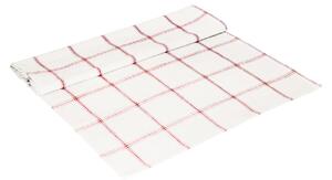 Behúň na stôl z organickej bavlny Alma White/Red 50x140 cm