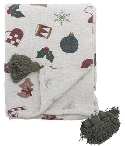Vianočný prehoz z recyklovanej bavlny Yule 160 × 130 cm