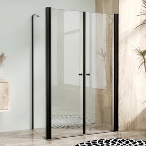 BETA COMBI Black 80x80 Clear Štvorcový sprchovací kút bez vaničky