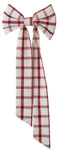 Dekoratívna bavlnená mašľa Ruby Checkered Red