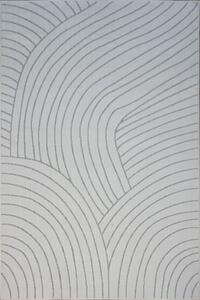 BE Koberec Kolekcia Zen Garden 2402 WHITE – biely obdĺžnikový Rozmer: 160x220 cm