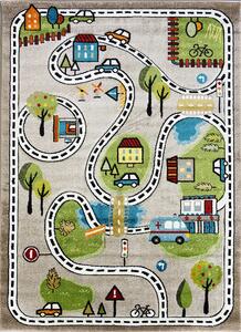 BE Detský koberec Smart Kids 22919 BEIGE – béžový obdĺžnikový, autoškola Rozmer: 120x180 cm