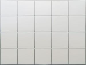 Obkladové panely 3D OS21-K01-F01, cena za kus, rozmer 440 x 580 mm, obklad malý biely so striebornou škárou, IMPOL TRADE