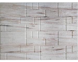 Obkladové panely 3D OS30-K09, cena za kus, rozmer 440 x 580 mm, nepravidelný obklad štruktúrovaný krémový s žíhaním, IMPOL TRADE
