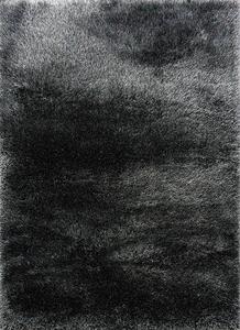 BE Koberec Seven Soft 7901 BLACK GREY – čierny obdĺžnikový Rozmer: 60x100 cm