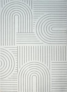 BE Koberec Kolekcia Zen Garden 2405 WHITE – biely obdĺžnikový Rozmer: 60x100 cm