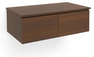 Kúpeľňová skrinka s krycou doskou SAT B-Way 119x30x45 cm orech mat BWAY120NUTD