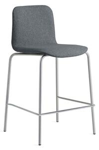 Barová stolička LABELL, výška sedadla 650 mm, strieborná/antracit