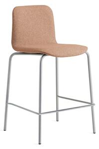Barová stolička LABELL, výška sedadla 650 mm, strieborná/medená