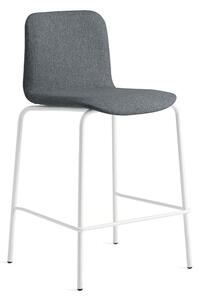 Barová stolička LABELL, výška sedadla 650 mm, biela/antracit