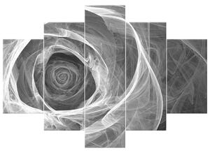 Gario 5 dielny obraz na plátne Sivá ruža Veľkosť: 150 x 105 cm