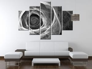 Gario 5 dielny obraz na plátne Sivá ruža Veľkosť: 150 x 70 cm