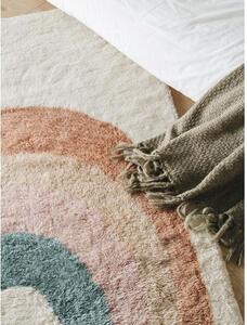 Ručne tuftovaný detský vlnený koberec so strapcami Rainbow