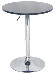 Barový stôl s nastaviteľnou výškou Biria (čierna + chróm) . Vlastná spoľahlivá doprava až k Vám domov. 1063796
