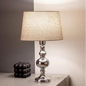 BRILAGI - Stolová lampa CERIA 1xE27/60W/230V pr. 30 cm lesklý chróm/sivá