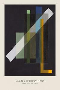 Obrazová reprodukcia Construction (Original Bauhaus in Black, 1924) - Laszlo / László Maholy-Nagy, (26.7 x 40 cm)