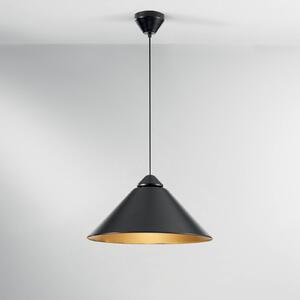 Luce Ambiente Design Závesné svietidlo Big Bang čierna/zlatá, Ø 49 cm, kov, Čierna, Obývacia izba / jedáleň, kov, Moderný, Závesné svietidlo