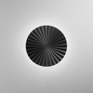Luce Ambiente Design LED nástenné svetlo Anadara, čierna, Ø 50 cm, kov,, Čierna, Obývacia izba / jedáleň, Hliník, Nástenné svietidlo