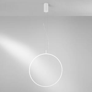 Luce Ambiente Design LED závesné svietidlo Toorx, biela, Ø 60 cm, kov,, Biela / opálová, Obývacia izba / jedáleň, kov, Moderný, Závesné svietidlo