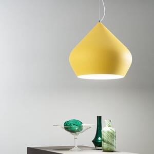 Luce Ambiente Design Závesné svietidlo Tholos, žltá/biela, Ø 52 cm, kov, Žltá / oranžová, Obývacia izba / jedáleň, kov, Moderný, Závesné svietidlo