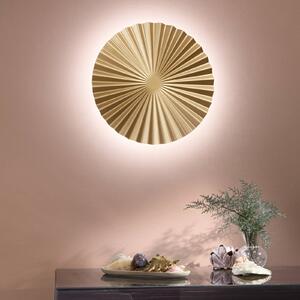 Luce Ambiente Design LED nástenné svetlo Anadara, zlatá, Ø 50 cm, kov,, Mosadz / zlato, Obývacia izba / jedáleň, Hliník, Nástenné svietidlo