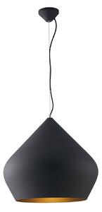 Luce Ambiente Design Závesné svietidlo Tholos, čierna/zlatá, Ø 52 cm, kov, Čierna, Obývacia izba / jedáleň, kov, Moderný, Závesné svietidlo