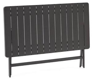 MUZZA Záhradný skladací stôl retta 140 x 70 cm čierny