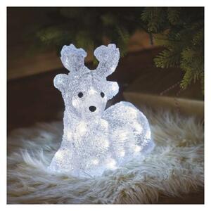 EMOS LED vianočný jelínek Dery s časovačom 27 cm studená biela