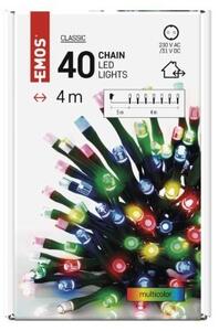 EMOS LED vianočná reťaz Steny s časovačom 4 m farebný
