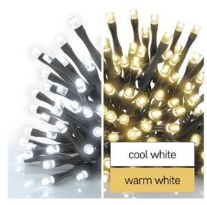 EMOS LED vianočná reťaz 2v1 Multi s programami 10 m teplá biela/studená biela
