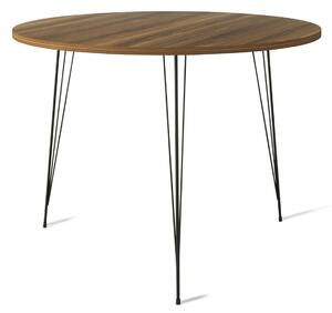 Kalune Design Okrúhly jedálenský stôl do obývacej izby Sandalf orech