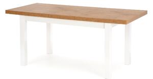 Rozkladací jedálenský stôl Trango, dub lancelot / biela