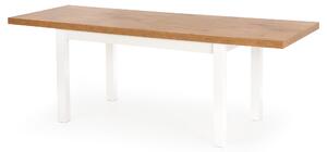 Rozkladací jedálenský stôl Trango, dub lancelot / biela