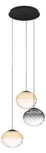 Eglo 390481 - LED stmievateľný závesný luster na lankách PANTOJA 3xLED/5,8W/230V béžová/dymová +DO