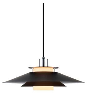 Halo Design 990808 - Závesný luster na lane RIVOLI 1xE27/40W/230V pr. 40 cm čierna/lesklý chróm