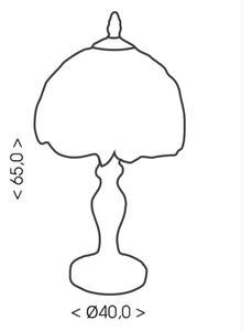 Brilagi - Tiffany vitrážová stolná lampa SIENNA 1xE27/60W/230V
